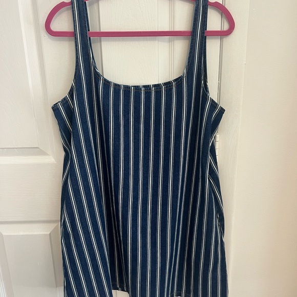 Cotton On Blue and White Striped Denim Dress - Picture 5 of 5